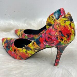 Brash | floral daisy pointy toe pump 6.0,heel 3 1/2“ colorful